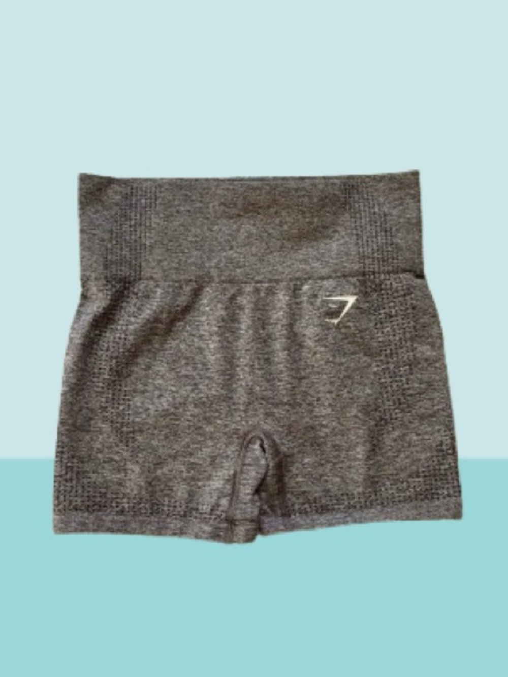 Gymshark Vital Seamless Marl Charcoal Shorts, Size Small